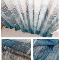 Cortina Transparente De Estilo Nórdico, Hecha A Medida, Estampada, De Gasa, Para Sala De Estar Y Dormitorio.