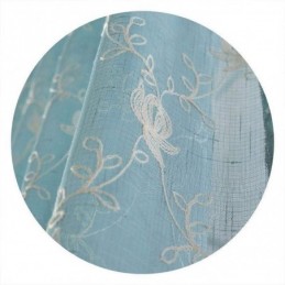 Cortinas De Gasa Bordadas Con Estampado De Plantas, Para Sala De Estar Y Dormitorio, Hechas A Medida.