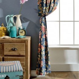 Cortina Para Sala De Estar, Hecha A Medida, Color Azul, Con Magnífico Estampado, Para Dormitorio.