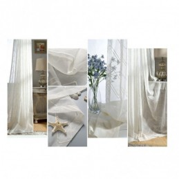 Cortinas Blancas Transparentes Bordadas Para Ventanas, Cortinas Hechas A Medida, Cortinas Para Sala De Estar Y Dormitorio