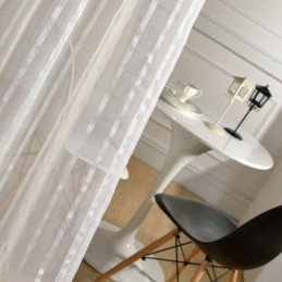 Elegante Cortina De Tul Blanco Hecha A Medida, Cortina Transparente Para Sala De Estar Y Dormitorio
