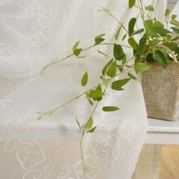 Cortina De Voile Nórdica Hecha A Medida, Bordada, Transparente, Para Sala De Estar Y Dormitorio