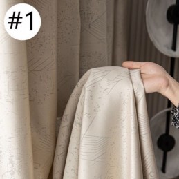 Cortinas Opacas De Jacquard Geométrico Para Sala De Estar