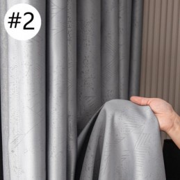 Cortinas Opacas De Jacquard Geométrico Para Sala De Estar