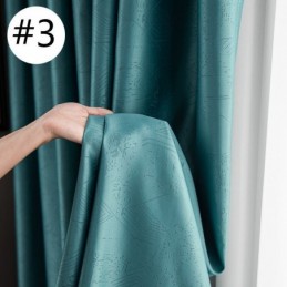 Cortinas Opacas De Jacquard Geométrico Para Sala De Estar