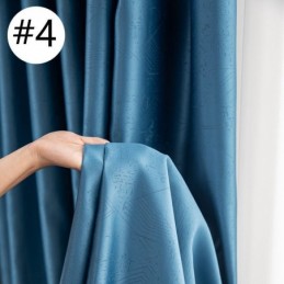 Cortinas Opacas De Jacquard Geométrico Para Sala De Estar