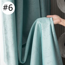 Cortinas Opacas De Jacquard Geométrico Para Sala De Estar