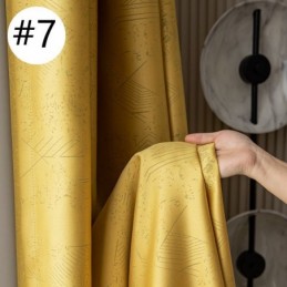 Cortinas Opacas De Jacquard Geométrico Para Sala De Estar