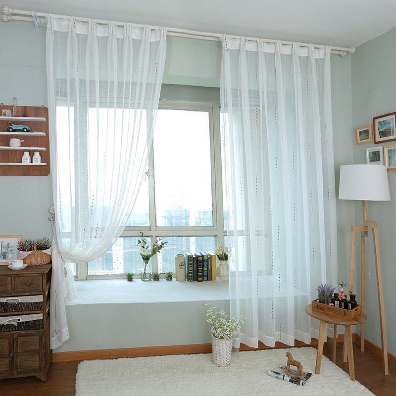 Cortinas Nórdicas De Tul Transparente Modernas, Hechas A Medida Para Sala De Estar Y Dormitorio.