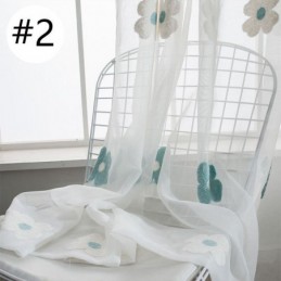 Cortina Bordada Transparente Hecha A Medida, Decorativa, Floral, Para Sala De Estar Y Dormitorio.
