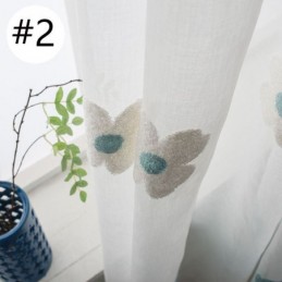 Cortina Bordada Transparente Hecha A Medida, Decorativa, Floral, Para Sala De Estar Y Dormitorio.