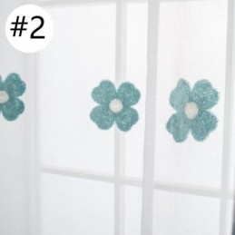 Cortina Bordada Transparente Hecha A Medida, Decorativa, Floral, Para Sala De Estar Y Dormitorio.
