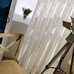Cortina Transparente De Tul Blanco Puro Hecha A Medida Para Sala De Estar Y Dormitorio