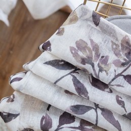 Cortina Con Estampado Botánico, Hecha A Medida, De Tul Transparente Para Sala De Estar Y Dormitorio.