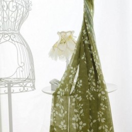 Cortina Transparente Estampada Simplicity, Hecha A Medida, Con Hojas De Tul Para Sala De Estar.
