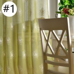 Cortinas De Gasa Transparente Con Bordado Floral, Tul Decorativo Para Sala De Estar