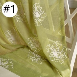 Cortinas De Gasa Transparente Con Bordado Floral, Tul Decorativo Para Sala De Estar