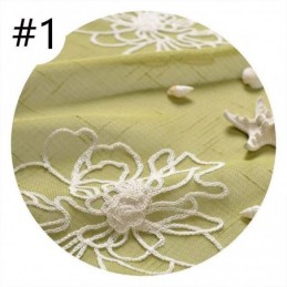 Cortinas De Gasa Transparente Con Bordado Floral, Tul Decorativo Para Sala De Estar