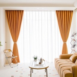 Cortinas Opacas Modernas De Color Sólido, Hechas A Medida, Para Sala De Estar Y Dormitorio.
