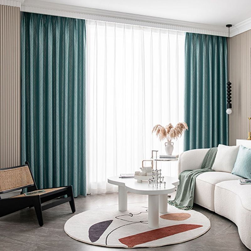 Cortinas Opacas De Jacquard Geométrico Para Sala De Estar
