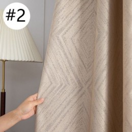 Cortinas Opacas De Jacquard Geométrico Para Sala De Estar