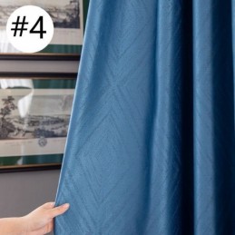 Cortinas Opacas De Jacquard Geométrico Para Sala De Estar