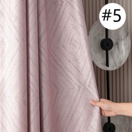 Cortinas Opacas De Jacquard Geométrico Para Sala De Estar