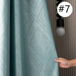 Cortinas Opacas De Jacquard Geométrico Para Sala De Estar