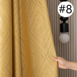 Cortinas Opacas De Jacquard Geométrico Para Sala De Estar