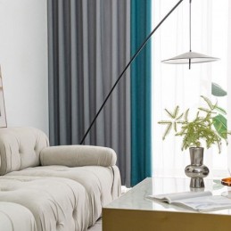 Cortinas Nórdicas De Patchwork De Color Liso, Opacas, Para Sala De Estar