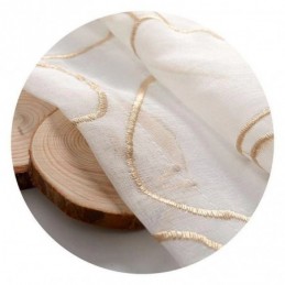 Cortina De Tul Bordada Moderna, Hecha A Medida, De Gasa Transparente Para Sala De Estar