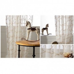 Cortina De Tul Bordada Moderna, Hecha A Medida, De Gasa Transparente Para Sala De Estar