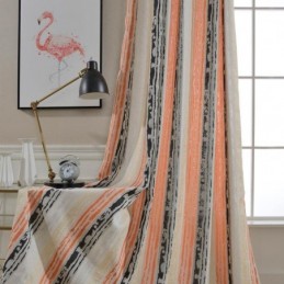 Cortina Opaca Moderna Max Hecha A Medida, Cortina Abstracta De Precisión Jacquard Para Dormitorio