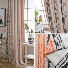 Cortina Opaca Moderna Max Hecha A Medida, Cortina Abstracta De Precisión Jacquard Para Dormitorio