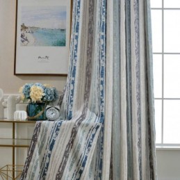 Cortina Opaca Moderna Max Hecha A Medida, Cortina Abstracta De Precisión Jacquard Para Dormitorio