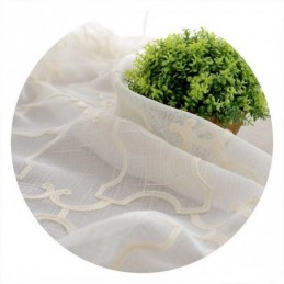 Cortina Bordada Nórdica Hecha A Medida, Cortina De Algodón Transparente Para Sala De Estar Y Dormitorio