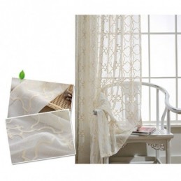 Cortina Bordada Nórdica Hecha A Medida, Cortina De Algodón Transparente Para Sala De Estar Y Dormitorio