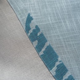 Cortina Opaca De Hojas Azules, Hecha A Medida, Moderna Y Minimalista.