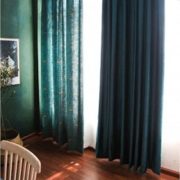 Cortina Decorativa De Lino Y Algodón, Hecha A Medida, Estilo Pastoral, Con Diseño De Abeja, Semiopaca, Para Dormitorio Infantil.