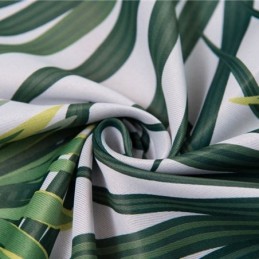 Cortina Opaca Con Estampado Tropical, Hecha A Medida, De Tul Nórdico Con Hojas Para Dormitorio