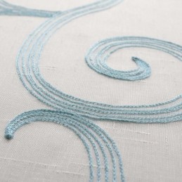 Cortinas Transparentes Transpirables Hechas A Medida Con Bordado De Nubes Auspiciosas Para Sala De Estar