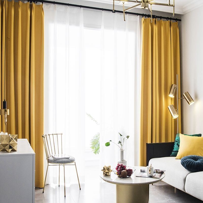 Cortina Opaca Moderna, Hecha A Medida, De Lino De Color Liso Para Sala De Estar Y Dormitorio.