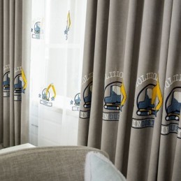 Cortina Bordada De Dibujos Animados, Hecha A Medida, Para Habitación Infantil.