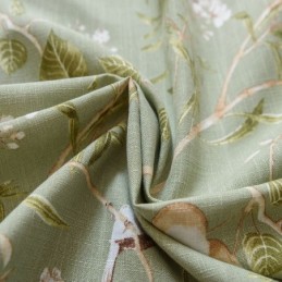 Cortina Opaca De Algodón Y Lino, Hecha A Medida, Con Impresión Americana, Transpirable, Para Ventana De Dormitorio