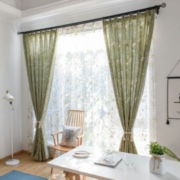 Cortina Opaca De Algodón Y Lino, Hecha A Medida, Con Impresión Americana, Transpirable, Para Ventana De Dormitorio