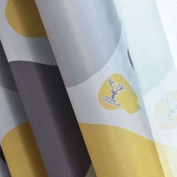 Cortina A Medida Estilo Nórdico Con Estampado De Mármol