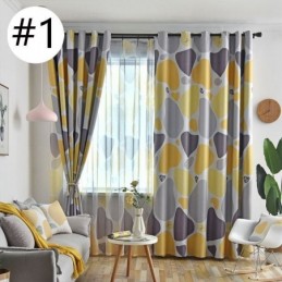 Cortina A Medida Estilo Nórdico Con Estampado De Mármol