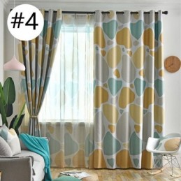 Cortina A Medida Estilo Nórdico Con Estampado De Mármol