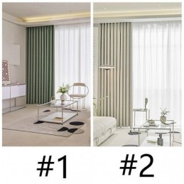 Cortinas Elegantes De Color Liso Para Dormitorio Y Sala De Estar.