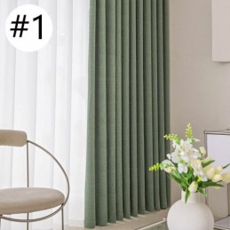 Cortinas Elegantes De Color Liso Para Dormitorio Y Sala De Estar.